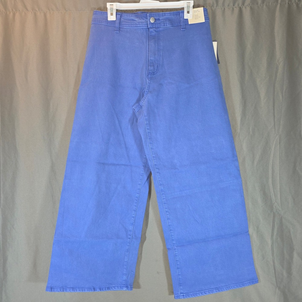 Universal Thread Womens Sailor Wide Leg High Rise Blue Jeans 12 45XGZR